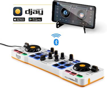 DJ контролер Hercules DJControl Mix - бездротовий Bluetooth контролер для смартфонів, djay App, 2 деки