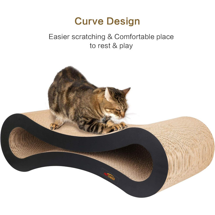 Кігтеточка Likea Ultimate з ліжком та лаунжем, чорна