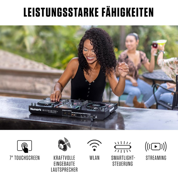 DJ-контролер Numark Mixstream Pro+ з розділенням STEM, 2 деки, Wi-Fi, 7