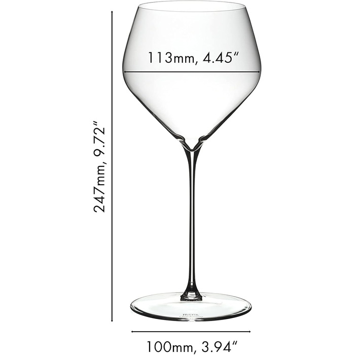 RIEDEL Veloce Chardonnay, Set of 2, clear crystal glass, premium machine-made