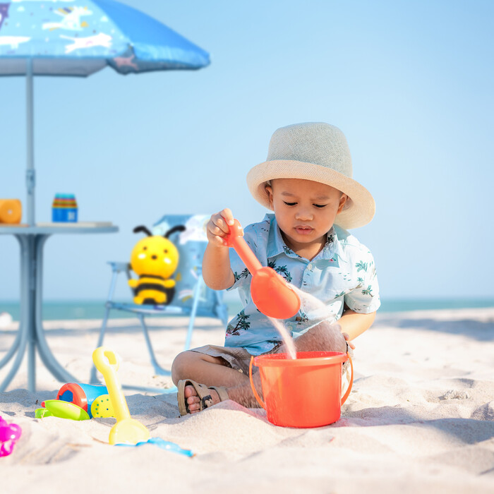 Relaxdays Camping Kids Seating Set with Umbrella