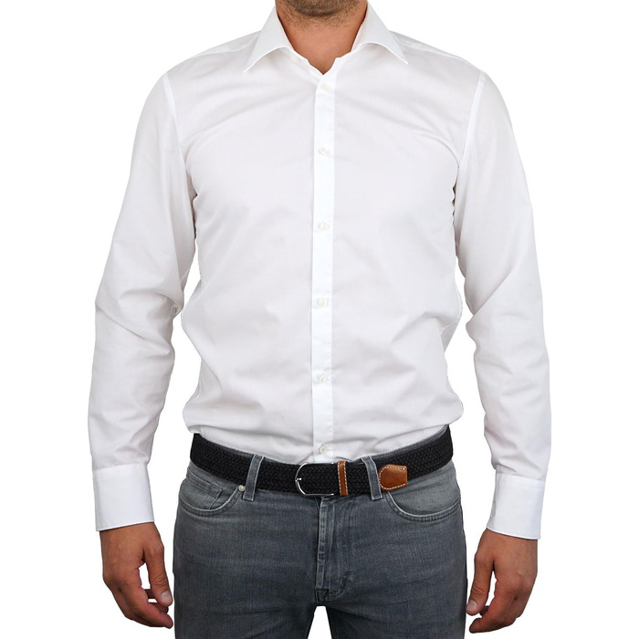 Плетіний еластичний ремінь DonDon для жінок та чоловіків, чорний, 100-120 см