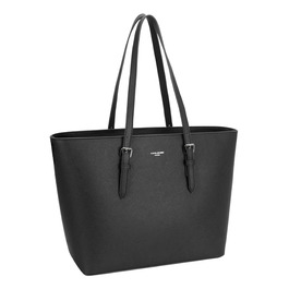 Сумка жіноча David Jones Shopper Tote Bag PU шкіра A4 для ноутбука, роботи, навчання, подорожей - чорна
