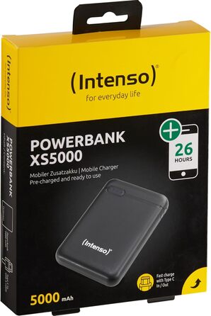 Powerbank Intenso Powerbank XS 5000mAh чорний – зовнішній акумулятор для смартфона, планшета, MP3-плеєра, цифрової камери