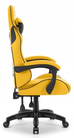 Ігрове офісне крісло Hell's Chair HC-1007 2.0 Yellow, обертове, екошкіра