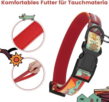 Набір повідка та нашийника для собак, регульований, для щоденних прогулянок, червоний, XS (22-30 см, повідка 1.5 м)