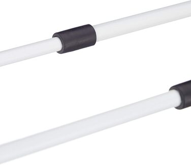 Сушилка для білизни Relaxdays, розкладна, висувна, з 11 стієк, 6 ярусів, металева, біла