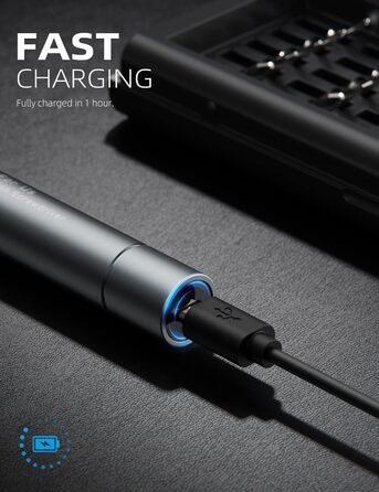 Акумуляторний міні-шуруповерт iFu Mini Electric з LED підсвіткою та набором біт (42 в 1/37 шт) - для ремонту телефонів, ноутбуків, камер, годинників, комп'ютерів