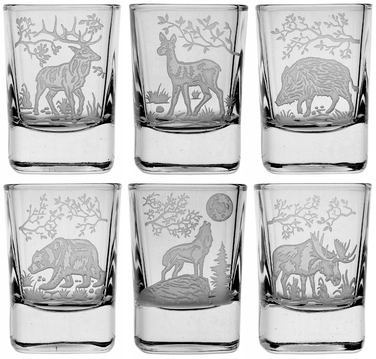 Набір стопок для горілки Art-Glass Myśliwskie, прозорі, 50 мл, 6 шт.