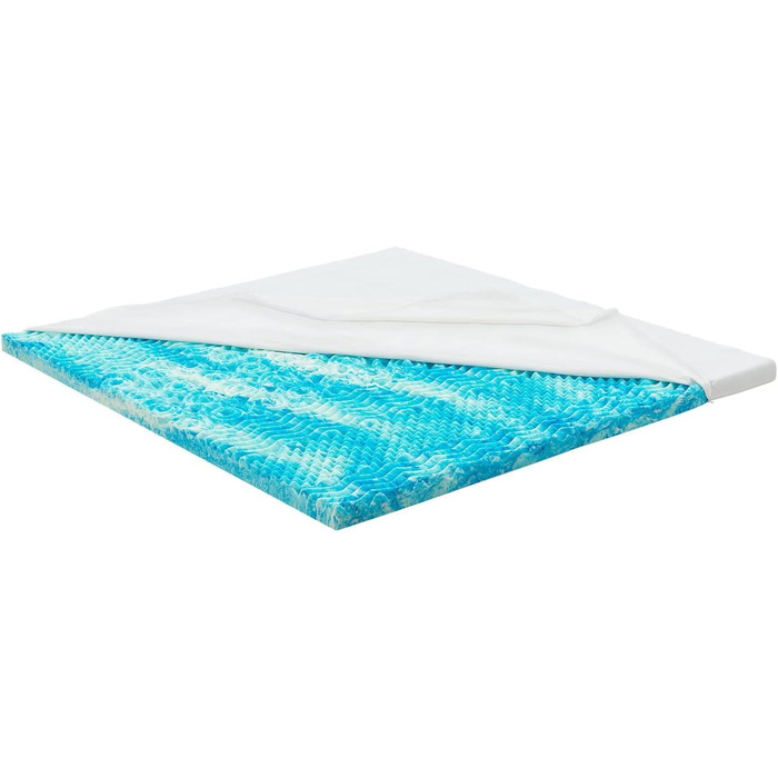 Juskys Topper 180x200 cm Memory Foam Topper, 7-Zone Orthopedic & Breathable, 7cm Height, H2 - H3 Firmness, Washable Cover - Mattress Topper, Mattress Pad