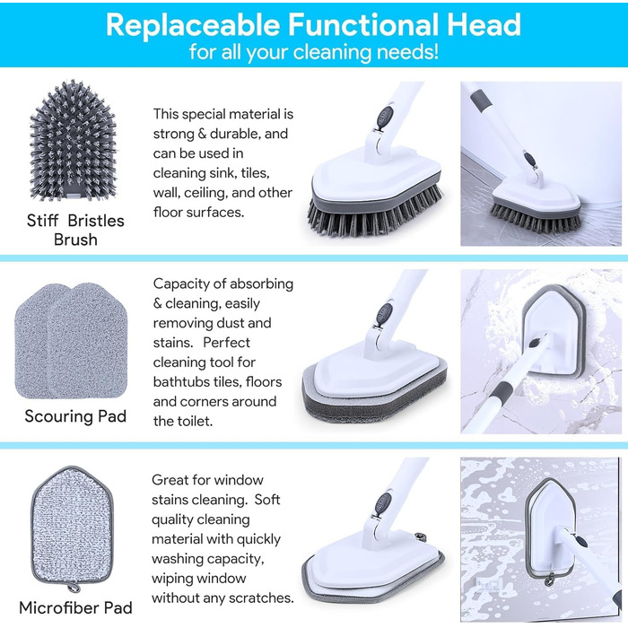 Bathroom Cleaning Brush with 52