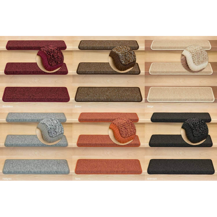 Kettelservice-Metzker Rambo Step Mats in a 15-Piece Value Pack, Half-Round, Brown