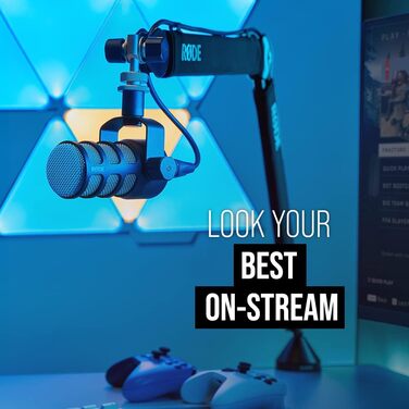 Мікрофон RØDE PODMIC – динамічний, з кріпленням, для подкастів, стрімінгу, геймінгу та запису голосу (білий)