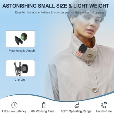 Беспроводной петличный микрофон OSA для iPhone & iPad с шумоподавлением, Lightning, Plug & Play, для интервью, видеоблогинга, YouTube