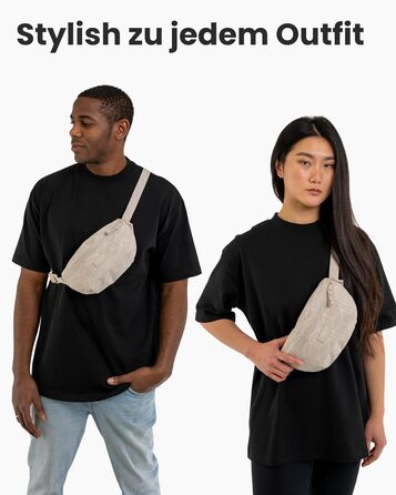 Чоловіча/жіноча поясна сумка LARKSON Finn - стильна гірчаста сумка на пояс для спорту, відпочинку, міста, фестивалів, кросбоді з водонепроникним піском