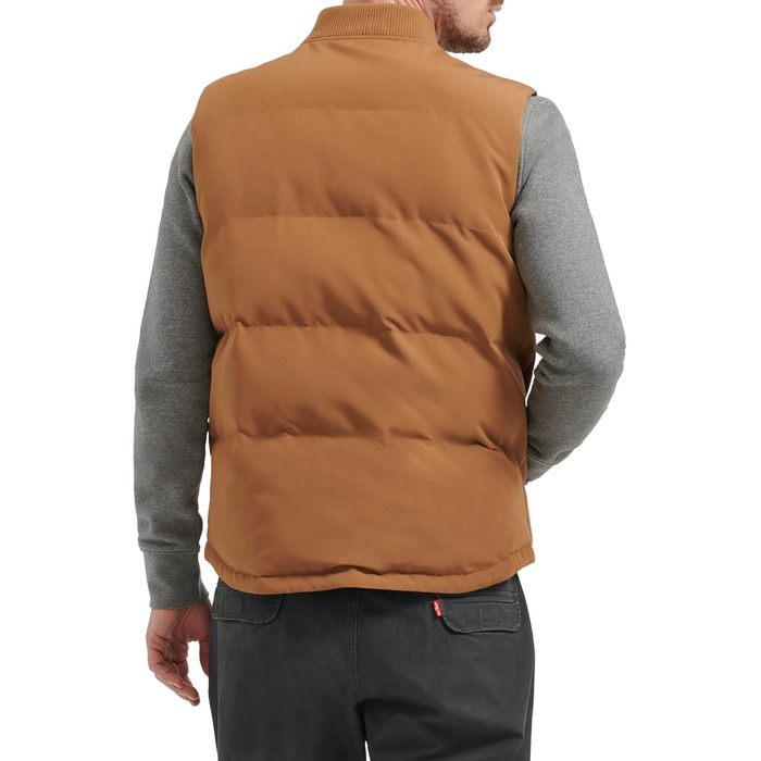 Жилет Levi's чоловічий стеганий утилітарний пуховик Worker Brown