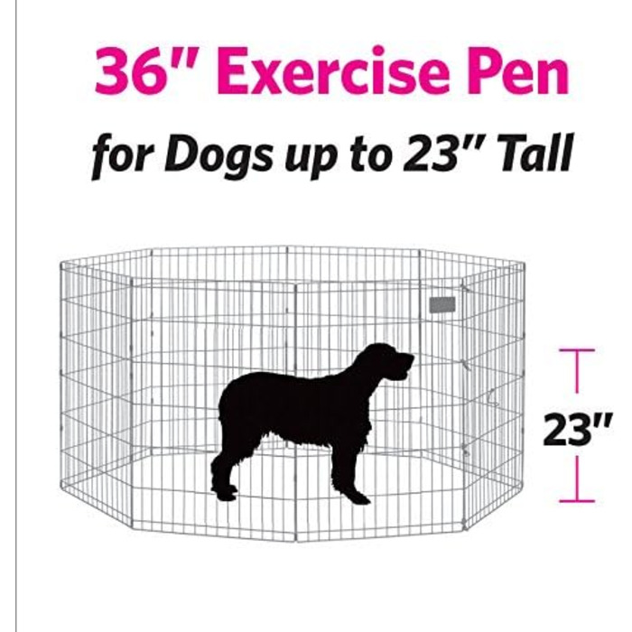 New World Dog Playpen - No Door, Black E-Coating, 61x76cm, 157x157x91cm