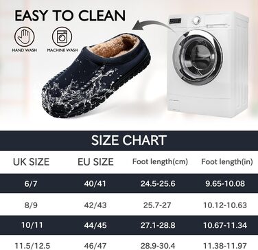 Чоловічі тапочки Hausschuhe з піною Memory Foam, зимові мокасини, теплі сліпони, розмір 40-47, 42/43 EU, блакитні