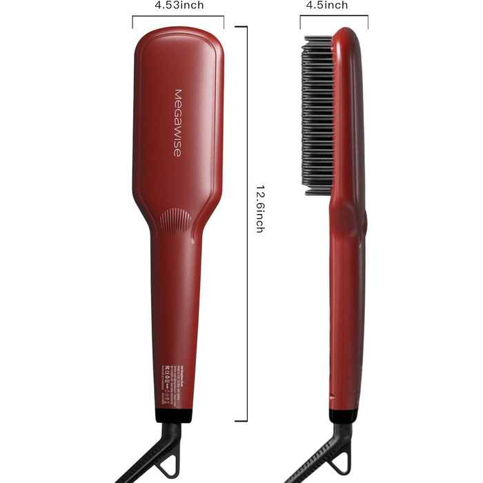 Випрямляч для волосся Megawise Pro Keramik-Ionen з швидким нагрівом, захистом від опіків та автоматичним вимкненням (червоний)