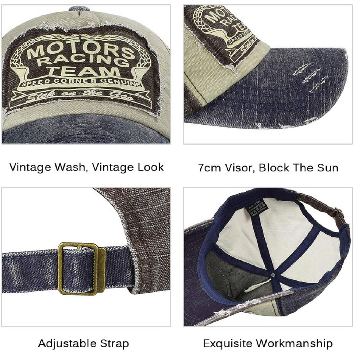 Кепка бейсболка Tuopuda Retro з регулюванням, унісекс, для літа