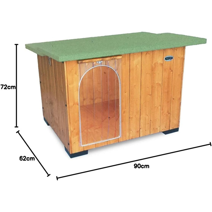Будка для собак з масивного дерева, модель Italy (C - Setter 90x72xH62)