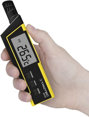 TROTEC Hygrometer BC25 – Humidity Meter and Thermometer – Measuring range -20 °C to +50 °C, Heat Index (HI), apparent temperature (WBGT)