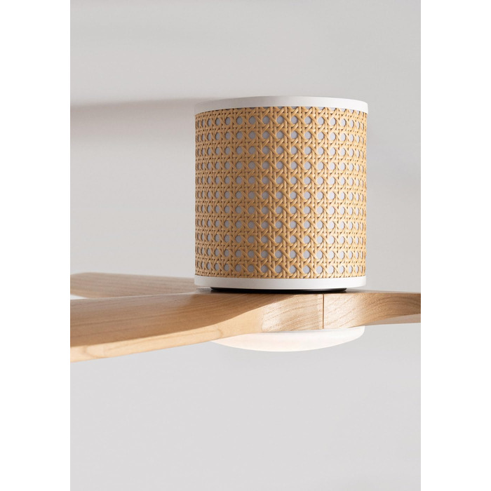Стельовий вентилятор WINDCALM Rattan з підсвічуванням та пультом ДУ, 132 см, 40W, 6 швидкостей, 3 режими світла, таймер, літній/зимовий режим