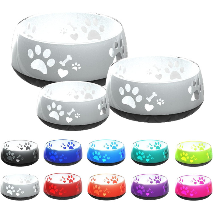 Миска для собак маленьких, середніх та великих порід, нековзна, об'єм 1010 мл, сіра (M)