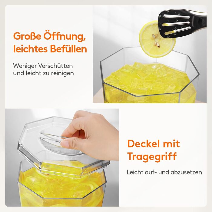 Диспенсер для напоїв Lifewit 4L з краником та підставкою, пластиковий диспенсер для води, лимонаду, соку, для вечірок та буфетів