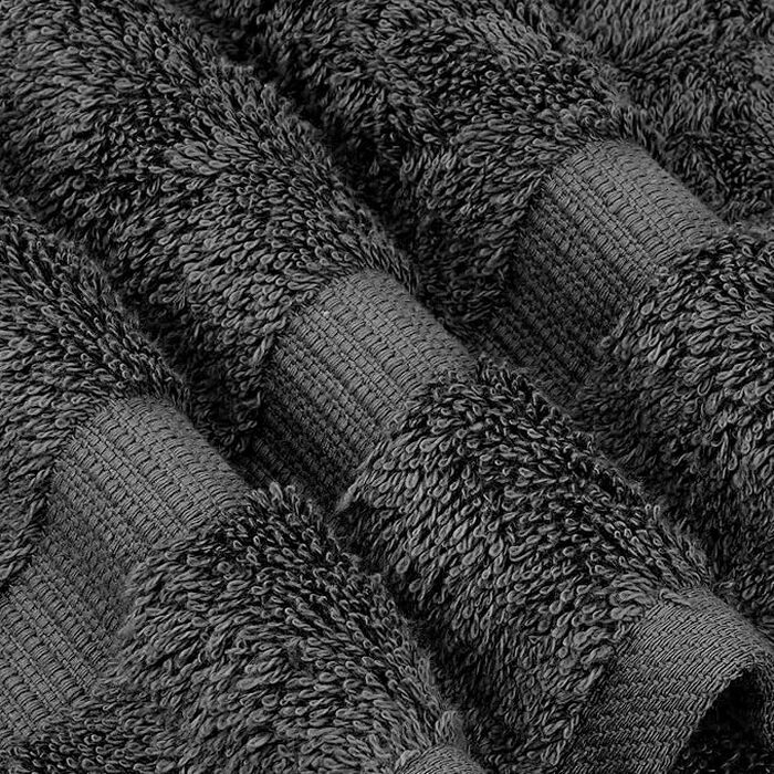 Набір розкішних рушників Chakir Turkish Linens з турецької бавовни, готельна серія, 6 предметів (2 банні, 2 для рук, 2 для обличчя), темно-сірі