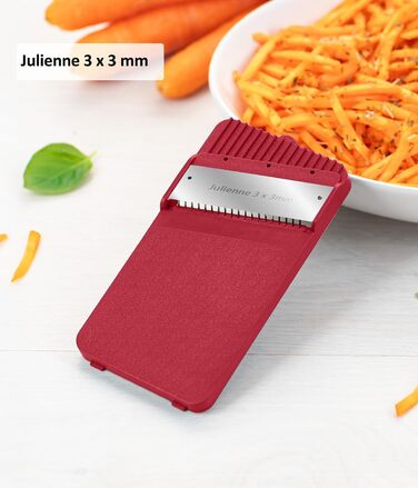 Nicer Dicer Mandoline Vegetable Chopper - 12-Piece Set with Interchangeable Blades - Vegetable Slicer, Julienne Cutter, Cucumber Slicer - Turquoise/Green (Red/Gray)