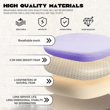 Ергономічне крісло для офісу з підйомними підлокітниками, регульованою підтримкою попереку, регульованою висотою поворотного сидіння та спинкою з сіткою, що нахиляється до 130°, (фіолетовий)