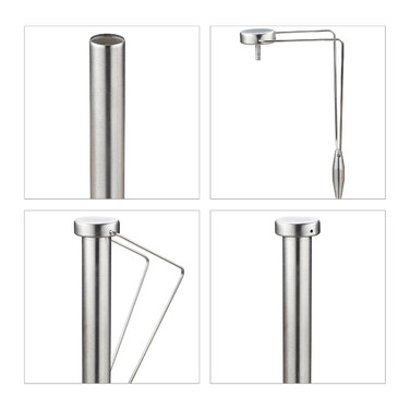 Relaxdays Stainless Steel Standing Kitchen Towel Holder