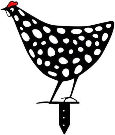 Alnicov 5-Piece Metal Chicken Farm Art Hollow Out Rooster Animal Shape Decor for Outdoor for Lawns, Gardens, Backyards Decoration Ornament