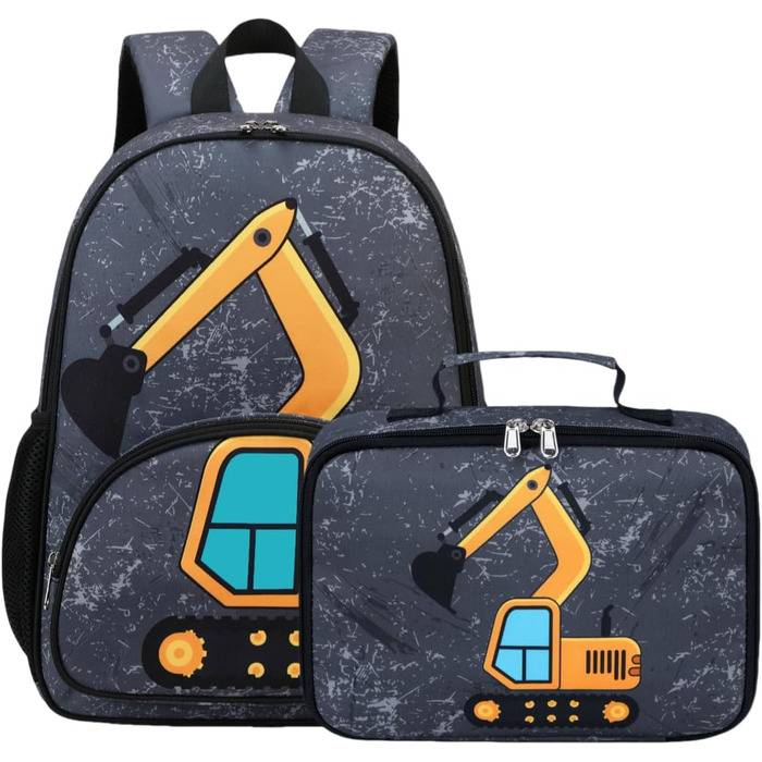 Дитячий рюкзак LOIDOU для хлопчика, 38 см, 3-8 років (темно-сірий)