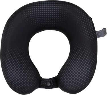 Подушка для шиї American Tourister з Memory Foam - ергономічна, для подорожей (літак, авто, поїзд), 30 см, чорно-сіра