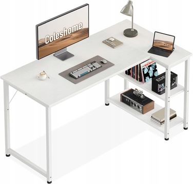 Кутовий стіл Coleshome, 120 x 70 x 75,7 см, білий