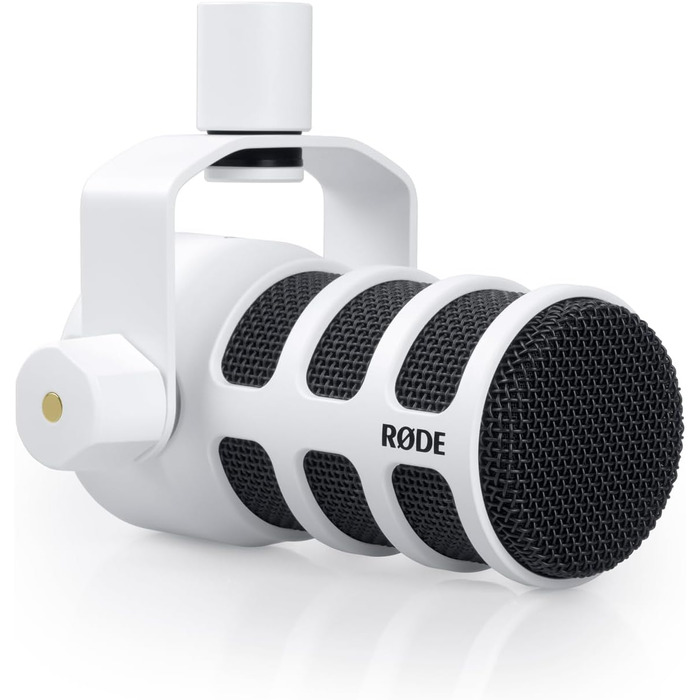 Rode PodMic професійний подкаст-мікрофон білий + кронштейн PSA1+ білий + кабель XLR keepdrum