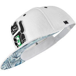 Кепка Nebelkind Snapback для чоловіків та жінок, універсальний розмір, регульована, unisex, якісна бейсболка в стилі streetwear, ретро білий колір