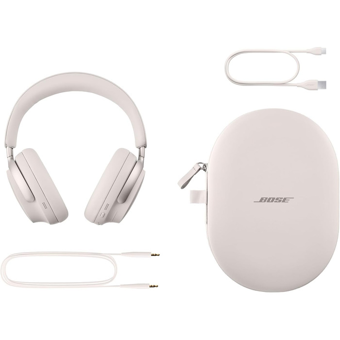 Бездротові навушники Bose QuietComfort Ultra Over-Ear з активним шумозаглушенням, Spatial Audio (просторовий звук), до 24 годин автономності, колір: білий дим