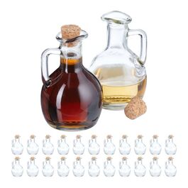Relaxdays Set of 24 Fillable Bottles, 150 ml