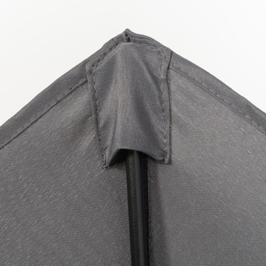 Outsunny Parasol Ø196 cm, Rotating Parasol with Tilt Function, Hexagonal Balcony Parasol Beach Parasol Windproof Stable Market Parasol Crank Parasol Sun Protection for Beach Balcony Garden, Dark Grey | Aosom