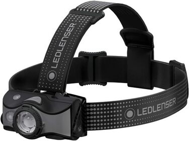Налобний ліхтар Ledlenser MH7 LED, 600 люмен, акумуляторний, фокусування, до 60 годин роботи, червоне світло, 2xAA, чорний/сірий, для туризму