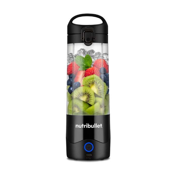 Портативний блендер Nutribullet Portable Smoothie Maker, бездротовий міні-міксер для смузі та коктейлів, 475 мл, BPA-free, чорний, NBP003B