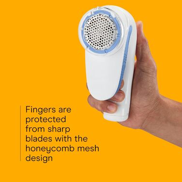 Електричний видалення ворсу Conair CLS1XE: бездротовий прилад для одягу та тканин, білий/блакитний