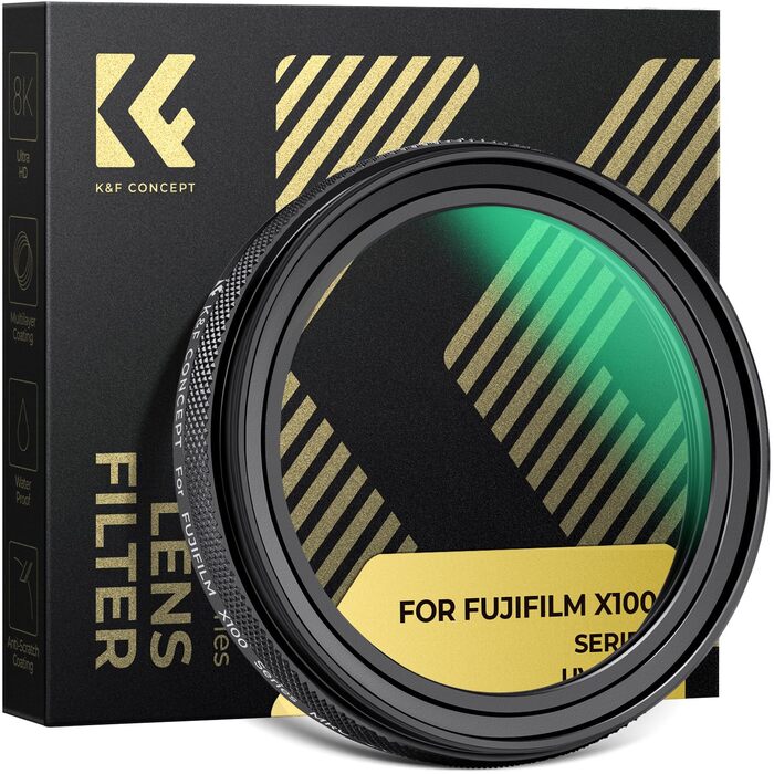 UV-фільтр K&F Concept для Fujifilm X100 (X100F/X100S/X100T/X100V/X100VI) - Чорний