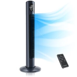 Вентилятор підлоговий Brandson з пультом керування, 96 см, 3 швидкості, осциляція 60°, темно-синій (Dark Navy Blue)