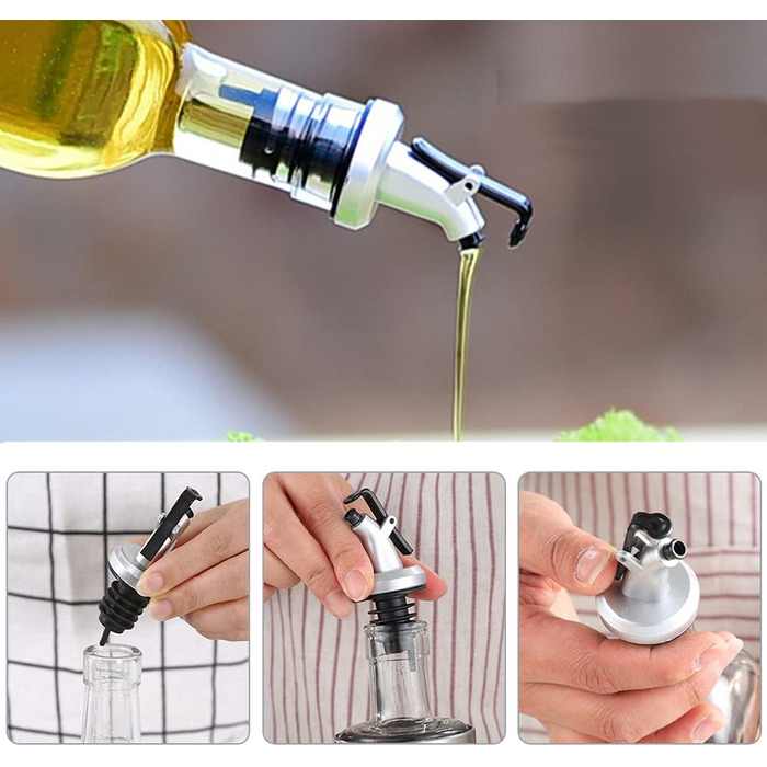 Виливники для пляшок THETAG, 10 шт. - виливання вина, олії, спецій, сиропів (без протікання)