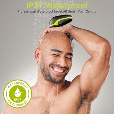 Електричний голєва машина 7D для чоловіків з LED-дисплеєм, IPX7 водонепроникність, USB-C зарядка