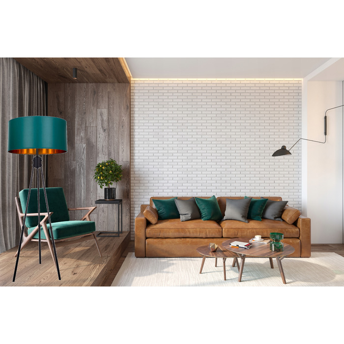 Підлоговий торшер-тринога Light E27 60 Вт, чорний